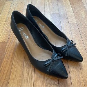 Black Leather Pumps
